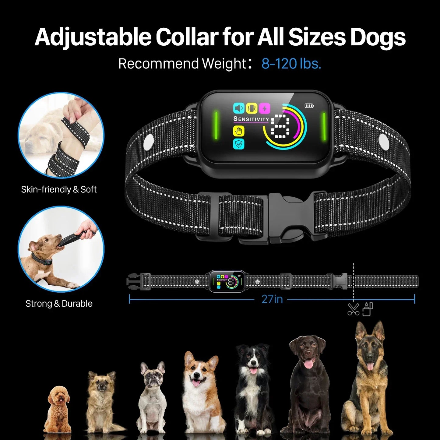 Waterproof Anti Bark Collar - Electric Dog Training Device