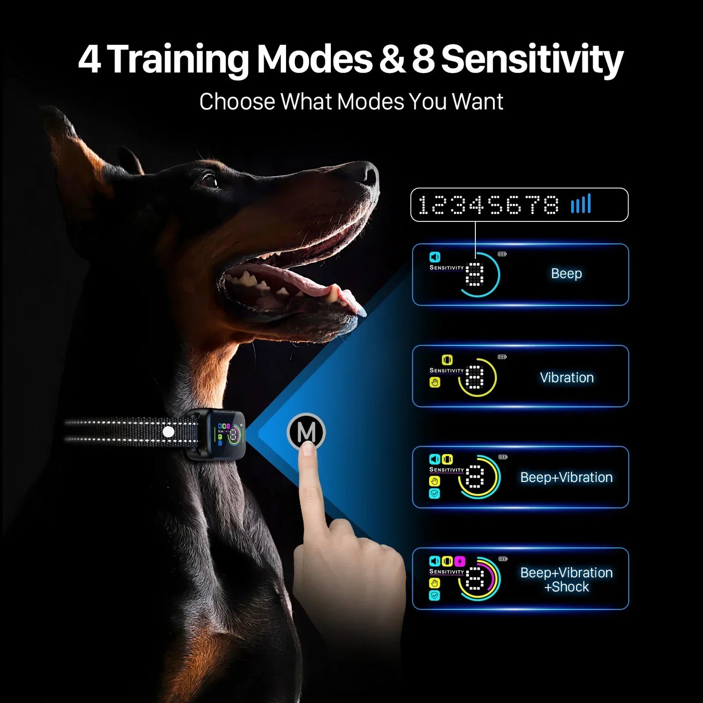 Waterproof Anti Bark Collar - Electric Dog Training Device