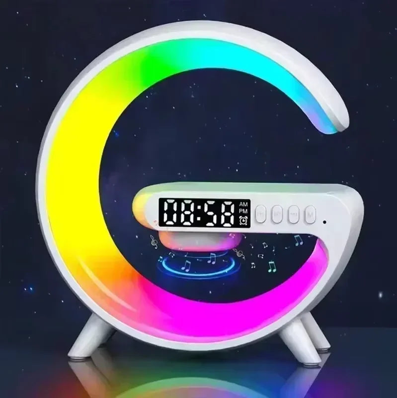 Smart Wake LED Speaker & RGB Night Light with 15W Wireless Charging